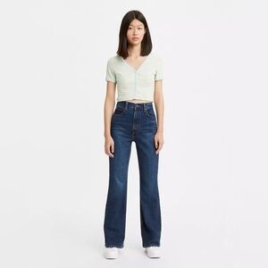 Premium Levi’s Levis 70s High Flare dark blue jeans, size 32